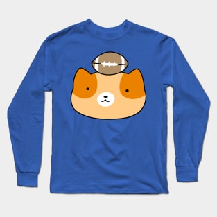 Football Cat Face Long Sleeve T-Shirt